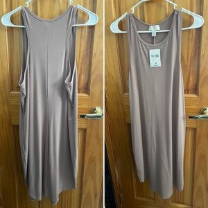 Forever 21 Nude Racerback Bodycon Mini Dress